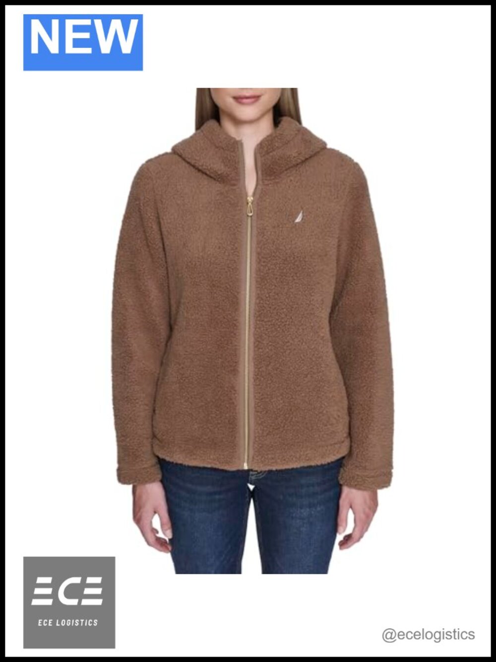 Sherpa Zip Up Hoodie Jacket Long Sleeve Anorak Cold Weather